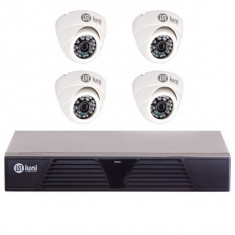 Sistem Supraveghere iUni 4 Camere CMOS 1 MP, 24 Led IR, DVR 4 Canale HD 720p, HDMI, VGA, 2 USB, LAN, PTZ, 4 canale audio foto