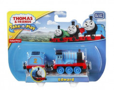 Locomotiva metalica Edward cu vagon - Thomas&amp;amp;Friends Take N Play foto