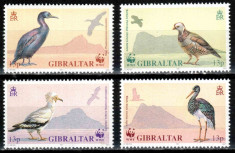 Gibraltar 1991 WWF, Mi #619-622, pasari, MNH, cota 6 ? ! foto