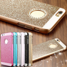 Husa iPhone 6 6S Diamonds Gold foto