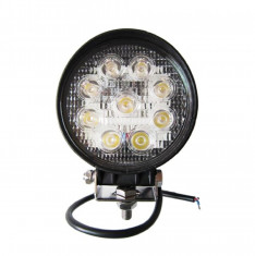 Proiector LED Auto Offroad 27W/12V-24V, 1980 Lumeni, Rotund, Spot Beam 30 Grade foto