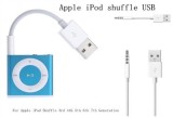 Cablu de date USB si incarcare iPod Shuffle 3rd 4th 5th 6th 7th Generation