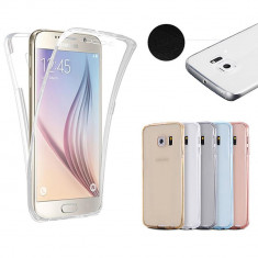 Husa Samsung Galaxy S6 Edge Full Body TPU Transparenta foto