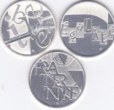 Set 3 monede Franta 5 Euro 2013 - PROOF (Liberte, egalite, fraternite - argint) foto