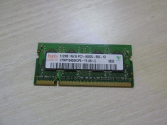 Memorie RAM laptop Hynix 512MB PC2 5300S 555 12 foto