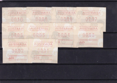 AUSTRALIA , MARCI POSTALE EMISE DE AUTOMAT foto