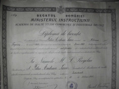 DIPLOMA, 1925, CLUJ foto