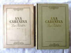 Carte veche: &amp;quot;ANA CARENINA&amp;quot;, Vol. I + II, Lev Tolstoi, 1953. Carti noi foto