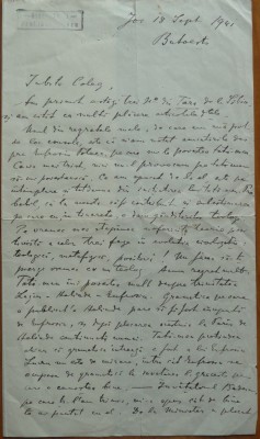 Scrisoare consistenta scrisa olograf si semnata de C-tin Radulescu Motru, 1941 foto