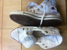 converse all star chuck taylor unisex 42 made in vietnam tenisi albi alb textil foto