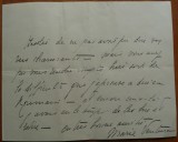 Text scris olograf si semnat de actrita Maria Ventura, Marioara Ventura