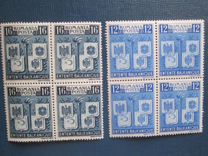 TIMBRE ROMANIA=1940=BLOC 4+4=MNH