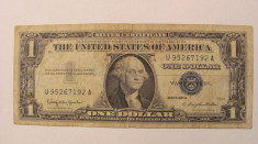 CY - Dolar dollar 1957 B USA SUA silver certificate / acoperire in argint foto