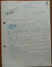 Scrisoare olografa a lui Ion Agarbiceanu , Cluj , 1956 , 3 foto