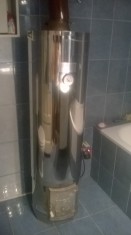 boiler pe lemne si electric inox 110l foto