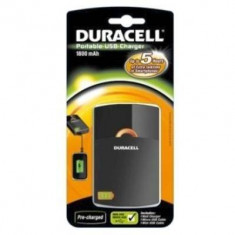 Incarcator acumulatori portabil DURACELL USB 1800mAh Negru foto