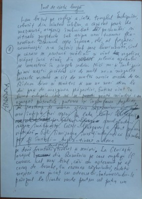 Manuscris Fanus Neagu ; Inel de viata lunga, 3 pagini foto