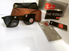 Ochelari de Soare RayBan RB 4187 Polariza?i Chris 622/8G Negru Black Degrade !! foto