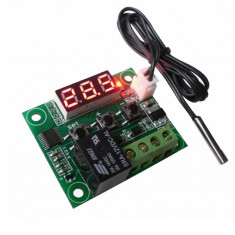 Termostat electronic digital universal 12V releu 20A cu sonda de temperatura NOU foto