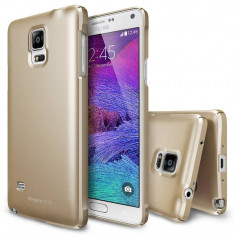 Husa Protectie Spate Ringke Slim royal gold plus folie Invisible Screen Defender pentru Samsung Galaxy Note 4 foto