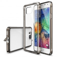 Husa Protectie Spate Ringke FUSION Smoke Black plus folie protectie pentru Samsung Galaxy Alpha foto