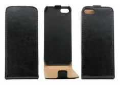 Husa Flip Cover OEM THAPPIPH5NEG neagra pentru Apple iPhone 5 / 5S foto