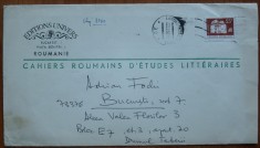 Scrisoare olografa a scriitorului Adrian Marino, datata si semnata, Cluj, 1977