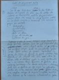 Manuscris Fanus Neagu ; Cantec de singuratate dulce, 2 pagini