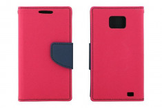 Husa Flip Cover Goospery YFSAMGS2PKA My-Fancy roz / albastru pentru Samsung Galaxy S2 I9100 foto