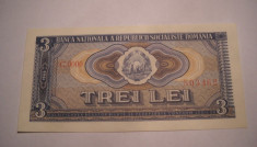 3 lei 1966 UNC foto