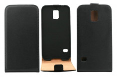 Husa Flip Cover OEM THSAMGS5NEG neagra pentru Samsung Galaxy S5 G900 foto