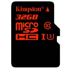 Card Kingston microSDHC 32GB Clasa 10 UHS-I U3 foto