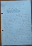 Manuscris Eugen Jebeleanu ; Insemnari de azi si de ieri , 7 pagini olografe