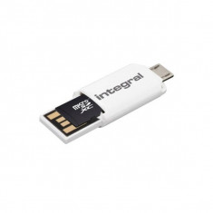 Card Integral microSDHC 16GB UHS-I cu card reader OTG foto