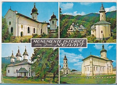 bnk cp Monumente istorice din Jud Neamt - Vedere - necirculata - marca fixa foto