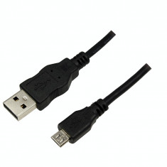 Cablu Logilink CU0034 USB 2.0 A Male - Micro USB 2.0 B Male 1.8 m negru foto