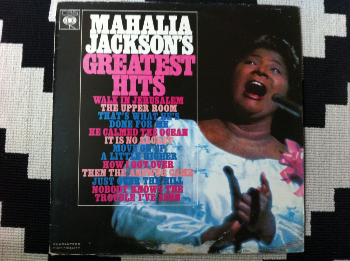 mahalia jackson greatest hits disc vinyl lp muzica soul blues holland CBS vg+
