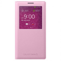 Husa Flip Cover Anymode DAVH000KPK S View Pink pentru Samsung Galaxy Note 3 foto