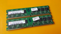 Kit 2GB DDR2 Desktop,1GBx2,Brand Hynix,667Mhz,PC2-5300,CL5(G) foto