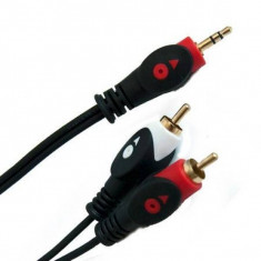 Cablu Cabletech 3.5mm jack Male - 2x RCA Male 10m economic foto