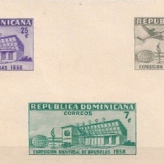 REPUBLICA DOMINICANA 1958 – EXPOZITIA UNIVERSALA, serie nestampilata, T5