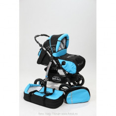 Carucior 2 in 1 Junior Black Turquoise Baby-Merc foto