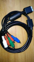 Cablu ps2/ ps3 component - 5 rca-uri, nou foto