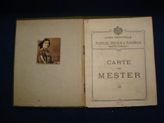 Carte de Mester in Breasla Croitorilor ROMANIA Interbelica foto