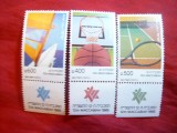 Serie Israel 1985-Sport - Makabiada 3 val., Nestampilat