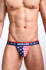 Lenjerie intima chiloti barbati cu model steag SUA foto