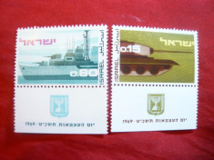 Serie Israel 1969 - Ziua Armatei - 21 Ani , 2 val. foto