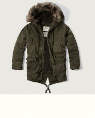 ABERCROMBIE &amp;amp; FITCH SHERPA LINED PREMIUM FISHTAIL PARKA foto