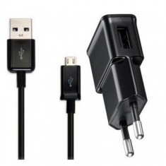 Incarcator Samsung Galaxy S1 S2 S3 + Cablu Micro USB Black foto