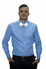 Camasa eleganta barbati cu butoni- bleu - tip ZARA - Casual- fashion foto